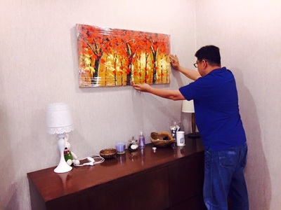 Affordable Tree Scenery Landscape Contemporary Oil Painting Made On Canvas In Malaysia Office/ Home @ ArtisanMalaysia.com