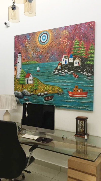 Affordable Vibrant  Vietnamese Oil Painting Made On Canvas In Malaysia Office/ Home @ ArtisanMalaysia.com