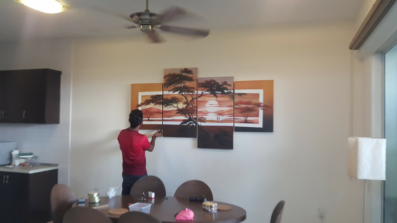 Affordable Custom Made 4 Panels Landscape Scenery Oil Painting On Canvas  In Malaysia Office/ Home @ ArtisanMalaysia.com