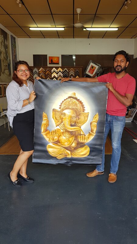 Affordable Custom Made Gold Buddha Oil Painting On Canvas In Malaysia Office/ Home @ ArtisanMalaysia.com