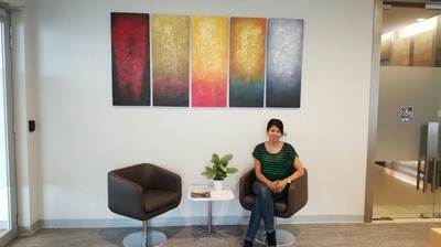 Affordable Custom Made 5 Panels Contemporary Abstract Oil Painting On Canvas  In Malaysia Office/ Home @ ArtisanMalaysia.com