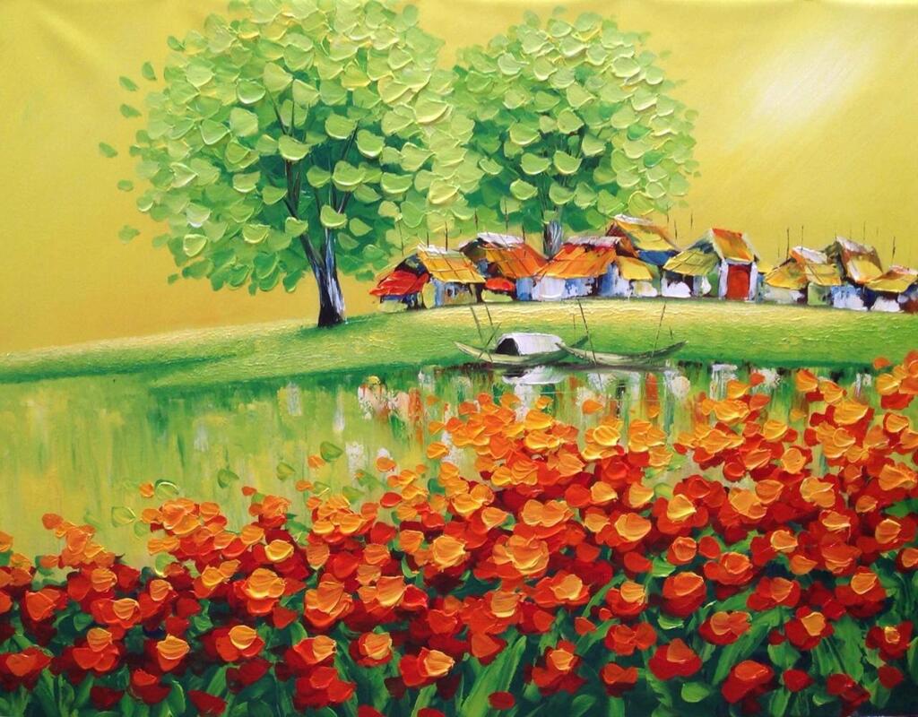 Affordable Custom Made Vietnamese Scenery  Oil Painting Made On Canvas In Malaysia @ ArtisanMalaysia.com