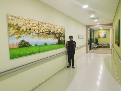 Affordable Custom Made 3 Panels Landscape Flower Oil Painting In Malaysia Office/ Home @ ArtisanMalaysia.com