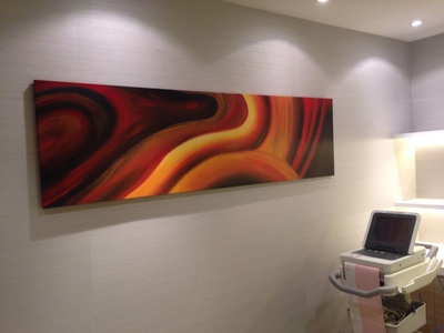 Affordable Custom Made  Contemporary Bold Red Abstract Oil Painting On Canvas  In Malaysia Office/ Home @ ArtisanMalaysia.com