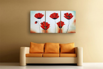 Affordable Contemporary Flower Panels Artwork Oil Painting In Malaysia  Office/ Home @ ArtisanMalaysia.com