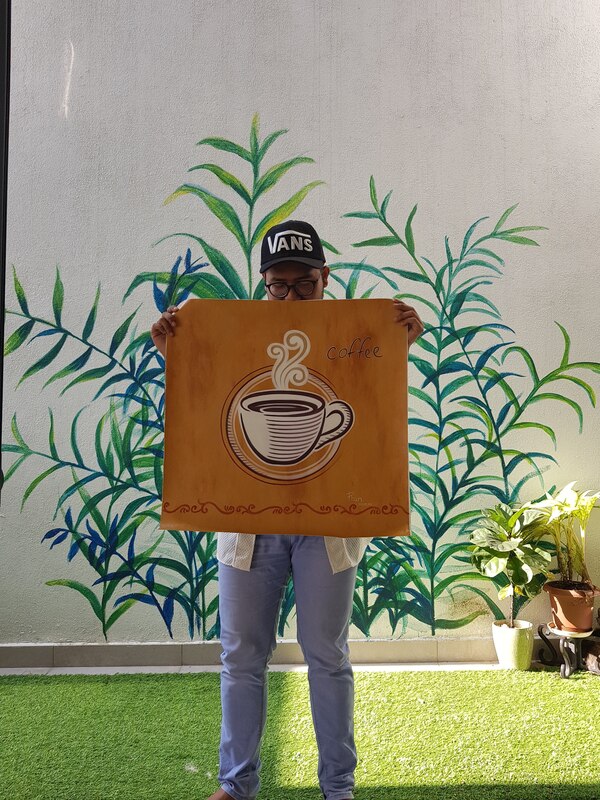 Affordable Custom Made Coffee Oil Painting On Canvas  In Malaysia Office/ Home @ ArtisanMalaysia.com