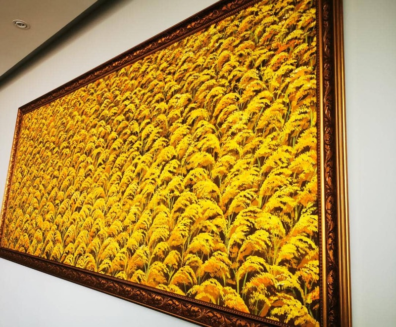Affordable Custom Made Yellow Golden Paddy Field Oil Painting On Canvas In Malaysia Office/ Home @ ArtisanMalaysia.com