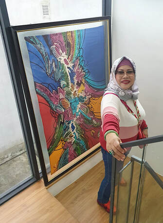 Affordable Custom Made Hand-painted Modern Vibrant Colourful Abstract Oil Painting In Malaysia Office/ Home @ ArtisanMalaysia.com