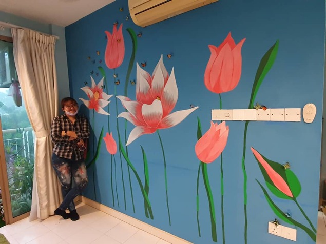 Affordable Flora/ Flower Mural Art In Malaysia