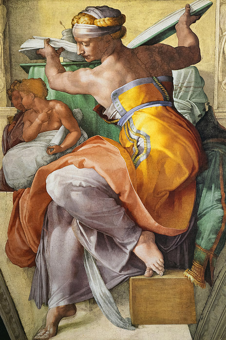 Affordable Custom Made Hand-painted Timeless Captivating Libyan Sibyl Sistine Chapel by Michelangelo Oil Painting In Malaysia Office/ Home @ ArtisanMalaysia.com