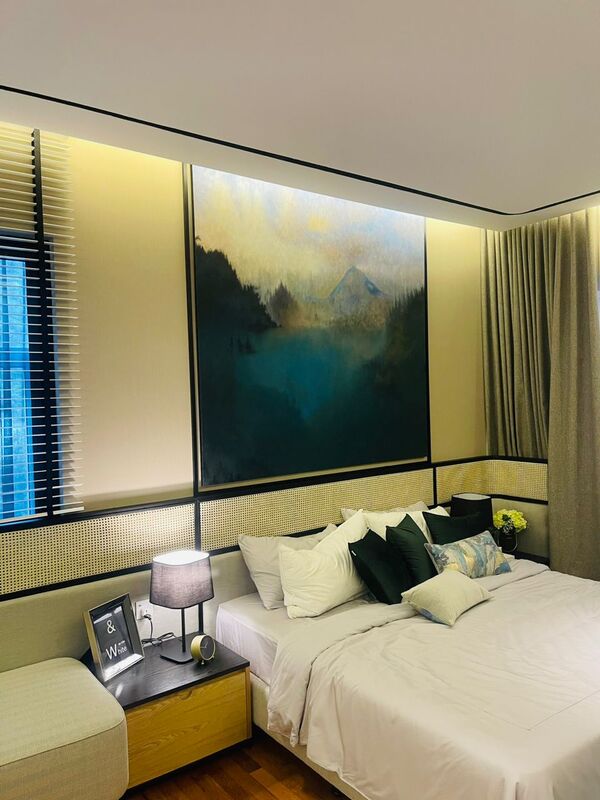 Affordable Custom Made Hand-painted Modern Scenery Mountain Oil Painting In Malaysia Office/ Home @ ArtisanMalaysia.com