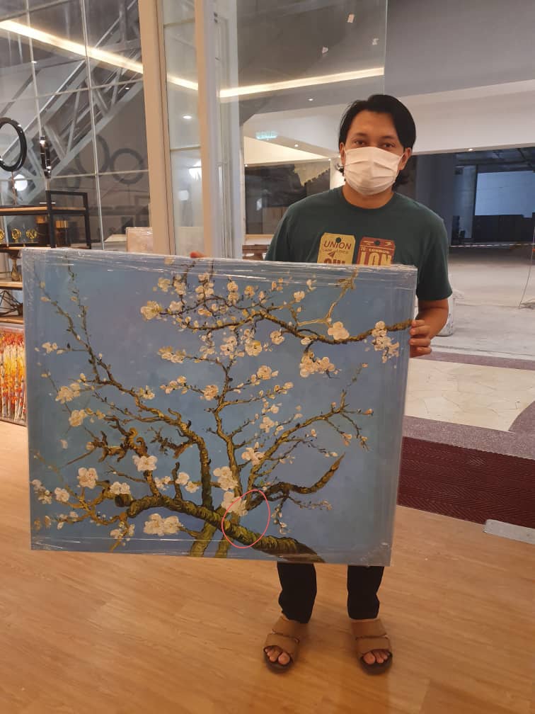 Affordable Custom Made Hand-painted Timeless Captivating Blossoming Almond Tree by Vincent Van Gogh Oil Painting In Malaysia Office/ Home @ ArtisanMalaysia.com