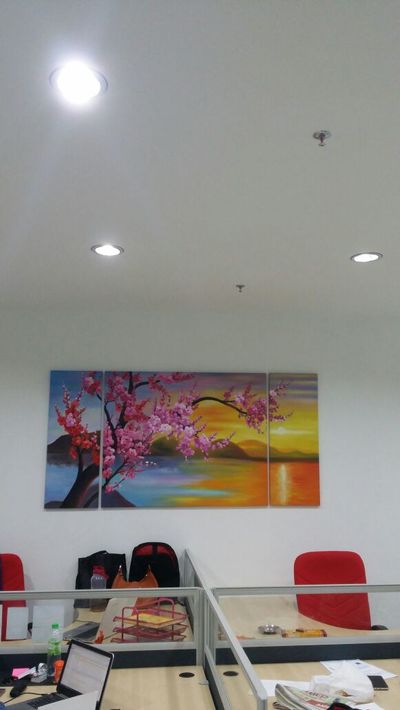 Affordable Custom Made  3 Panels Scenery Flower Oil Painting Made On Canvas In Malaysia