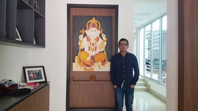 Affordable Custom Made Hand-painted Contemporary Gold Buddha Oil Painting In Malaysia Office/ Home @ ArtisanMalaysia.com