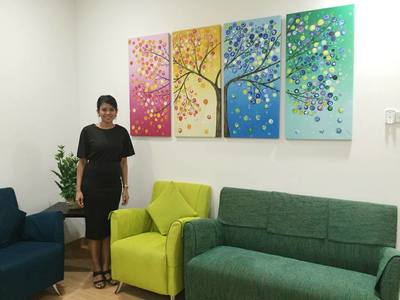 Affordable Custom Made Contemporary Panels Colourful Abstract Oil Painting On Canvas  In Malaysia Office/ Home @ ArtisanMalaysia.com