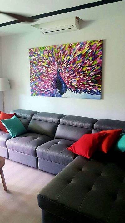 Affordable Custom Made Peacock Oil Painting Made On Canvas In Malaysia