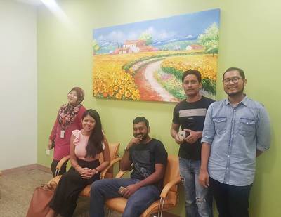Affordable Custom Made Hand-painted Scenery Flower Garden Oil Painting In Malaysia Office/ Home @ ArtisanMalaysia.com