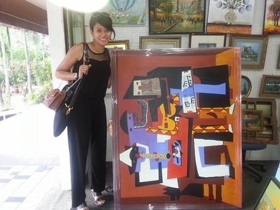 Affordable Eclectic Mexican Ghost Abstract Oil Painting Made On Canvas In Malaysia  Office/ Home @ ArtisanMalaysia.com