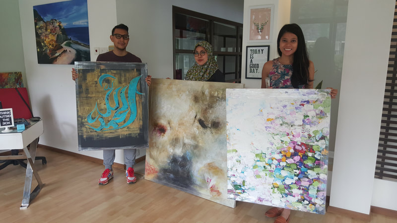 Affordable Custom Made Quran Abstract Oil Painting On Canvas In Malaysia Office/ Home @ ArtisanMalaysia.com