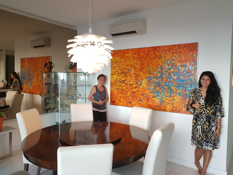 Affordable Custom Made Contemporary Minimalist Abstract Oil Painting On Canvas  In Malaysia Office/ Home @ ArtisanMalaysia.com