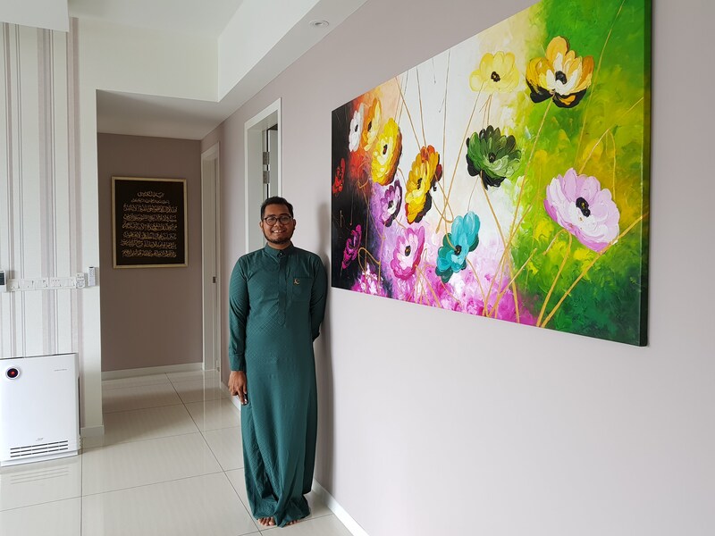 Affordable Custom Made Colourful Flower Oil Painting on Canvas in Malaysia