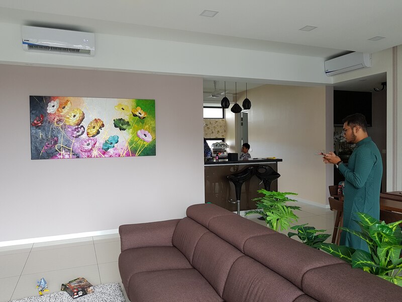 Affordable Custom Made Vibrant Colourful Landscape Flower Oil Painting On Canvas In Malaysia Office/ Home @ ArtisanMalaysia.com