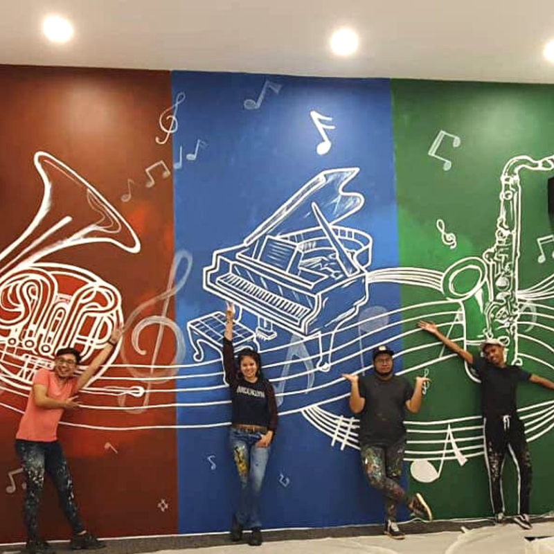 Affordable Custom Made Music Abstract Mural Art In Malaysia
