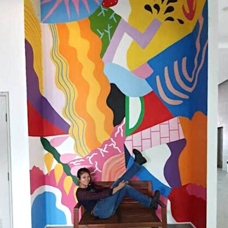Affordable Custom Made Colourful Abstract Mural Art In Malaysia