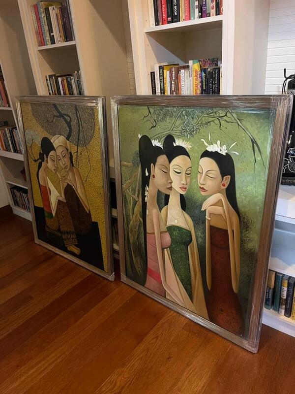 Affordable Custom Made Hand-painted Balinese style Women Portrait Oil Painting In Malaysia Office/ Home @ ArtisanMalaysia.com 06
