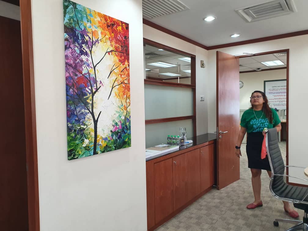 Affordable Flower Abstract Oil Painting Made On Canvas In Malaysia Office/ Home @ ArtisanMalaysia.com