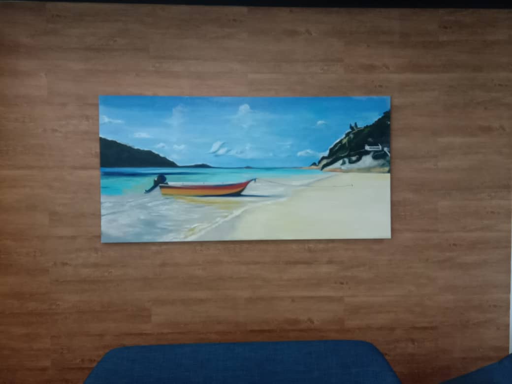 Affordable Scenery Beach Oil Painting Made On Canvas In Malaysia