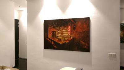 Affordable Custom Made  Contemporary Modern Woman and Man Drinking at Bar Oil Painting On Canvas  In Malaysia Office/ Home @ ArtisanMalaysia.com