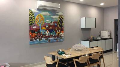 Affordable Custom Made Colourful Eclectic Scenery Oil Painting On Canvas In Malaysia Office/ Home @ ArtisanMalaysia.com