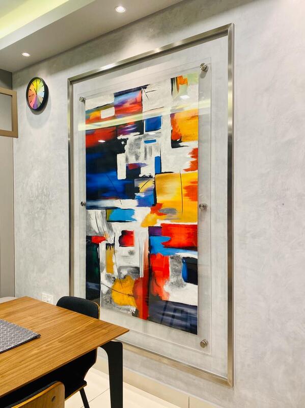 Affordable Custom Made  Modern Colourful Abstract Oil Painting On Canvas  In Malaysia Office/ Home @ ArtisanMalaysia.com