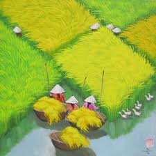 Affordable Vietnamese Paddy Field Oil Painting In Malaysia
