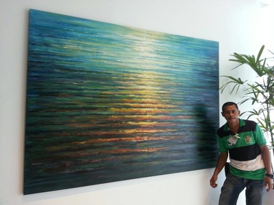 Affordable Contemporary Ocean Abstract Oil Painting Made On Canvas In Malaysia Office/ Home @ ArtisanMalaysia.com