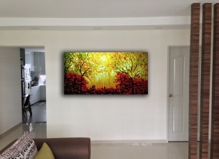Affordable Custom Made Hand-painted  Contemporary Abstract Oil Painting In Malaysia Office/ Home
