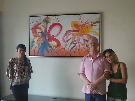 Affordable Colourful Vibrant Abstract Oil Painting Made On Canvas In Malaysia Office/ Home @ ArtisanMalaysia.com