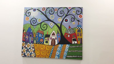 Affordable Custom Made Colourful Eclectic Scenery Oil Painting On Canvas In Malaysia Office/ Home @ ArtisanMalaysia.com