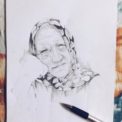 Affordable Custom Made Portrait Black And White Pencil Sketch Draw On Paper In Malaysia