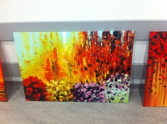 Affordable Custom Made Colourful Scenery Flower Oil Painting On Canvas In Malaysia