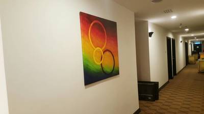 Affordable Vibrant Colourful Abstract Oil Painting Made On Canvas In Malaysia Office/ Home @ ArtisanMalaysia.com