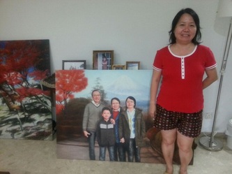 Affordable Custom Made Commissioned Portrait Oil Painting Made On Canvas In Malaysia Office/ Home @ ArtisanMalaysia.com