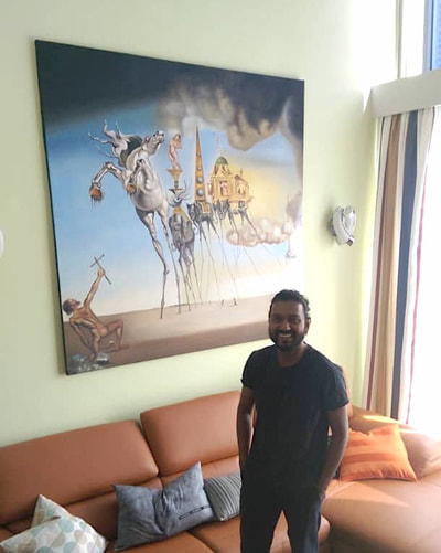 Affordable Custom Made Hand-painted Contemporary Captivating Timeless The Temptation of St. Anthony by Salvador Dali Oil Painting In Malaysia Office/ Home @ ArtisanMalaysia.com