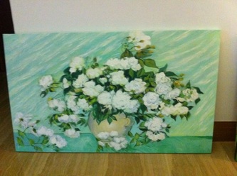 Affordable Custom Made Modern Flower in Vase Oil Painting On Canvas In Malaysia Office/ Home @ ArtisanMalaysia.com