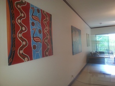 Affordable Eclectic Contemporary Red Abstract Oil Painting Made On Canvas In Malaysia Office/ Home @ ArtisanMalaysia.com