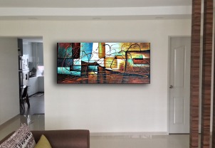 Affordable Custom Made Hand-painted Contemporary Abstract Oil Painting In Malaysia Office/ Home