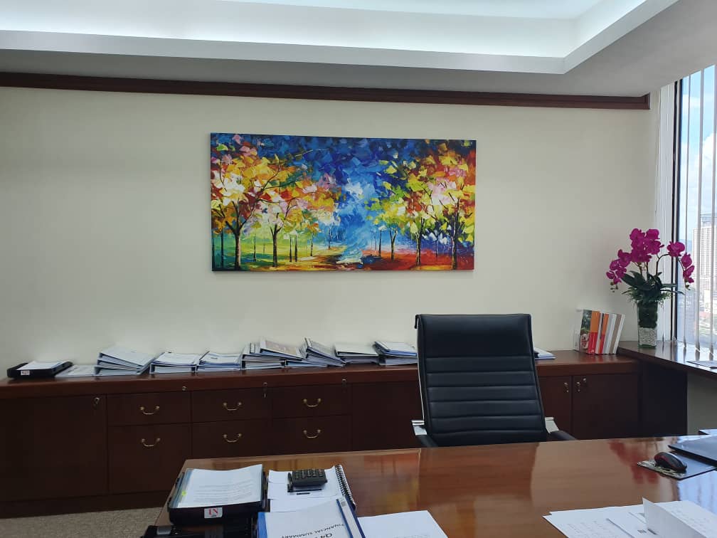 Affordable Custom Made Vibrant Modern Scenery Oil Painting On Canvas In Malaysia Office/ Home @ ArtisanMalaysia.com