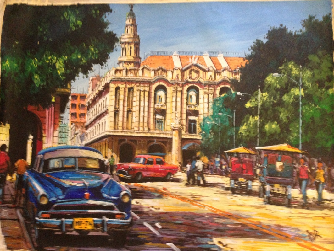 Affordable Custom Made Hand-painted Captivating Timeless Contemporary Vintage Old City Abstract Oil Painting In Malaysia Office/ Home @ ArtisanMalaysia.com