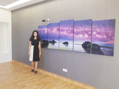 Affordable Custom Made Hand-painted  Galaxy Scenery Oil Painting In Malaysia Office/ Home @ ArtisanMalaysia.com
